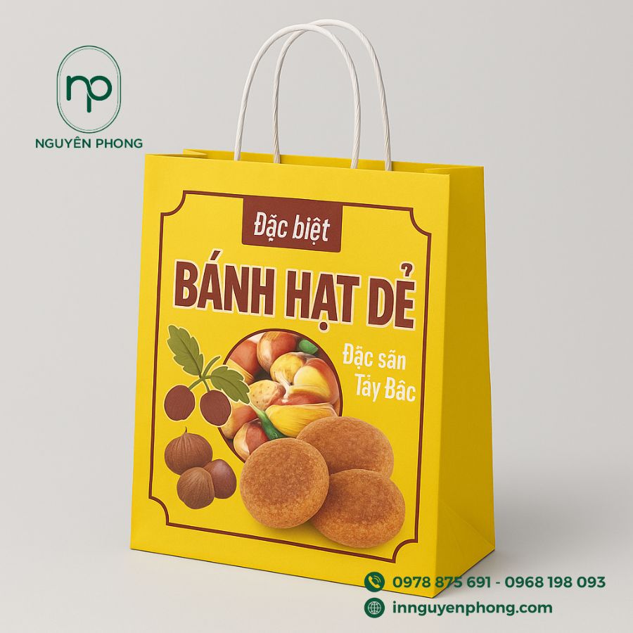 In Túi Giấy Đựng Bánh Hạt Dẻ